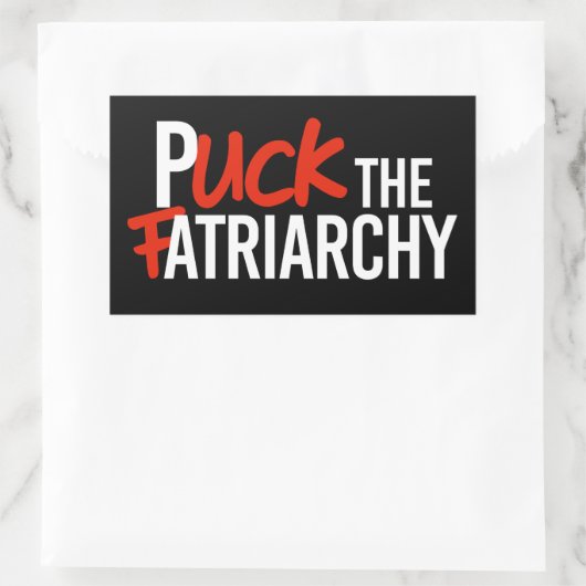 Puck de Fatriarchy Rechthoekige Sticker (Tas)