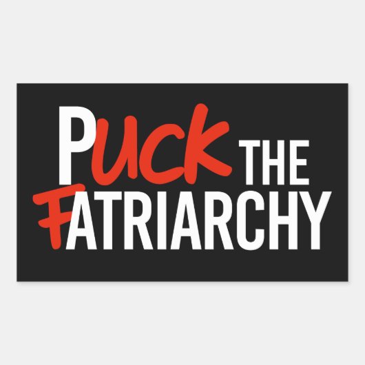 Puck de Fatriarchy Rechthoekige Sticker (Voorkant)