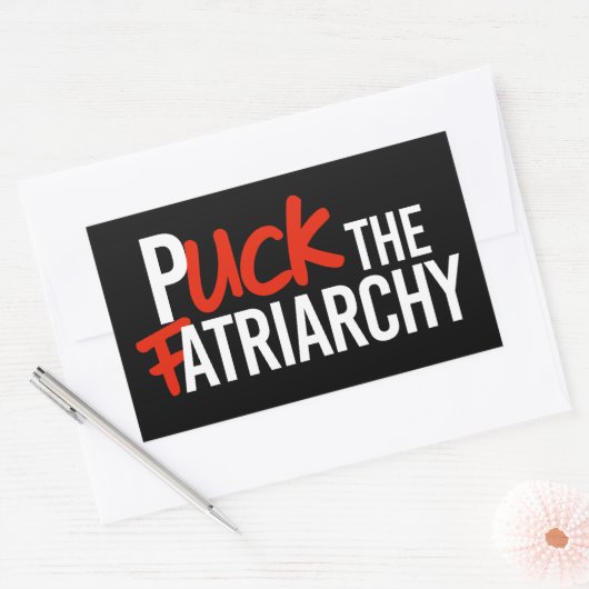Puck de Fatriarchy Rechthoekige Sticker (Envelop)