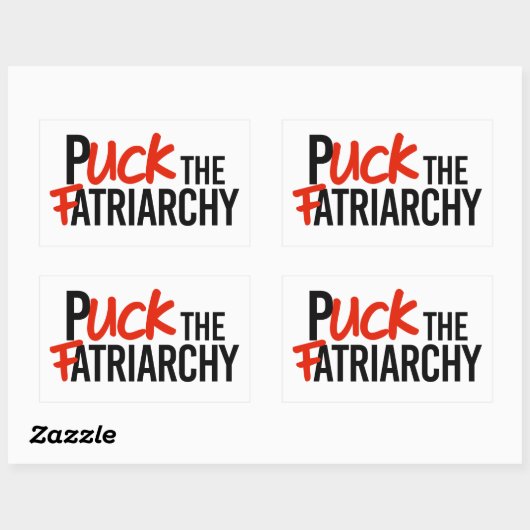Puck de Fatriarchy Rechthoekige Sticker (Vel)