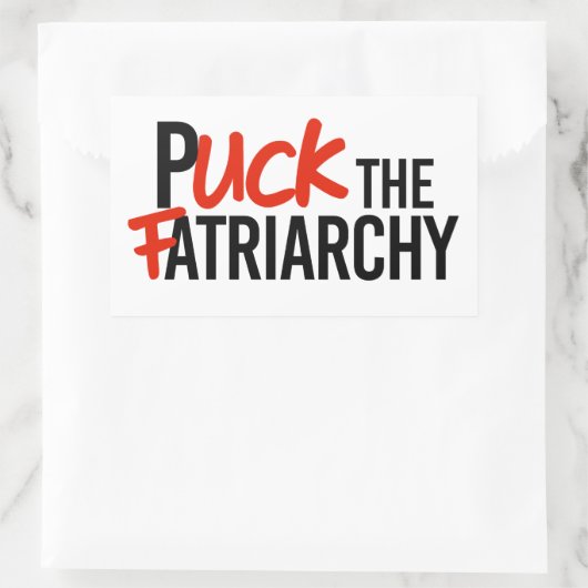 Puck de Fatriarchy Rechthoekige Sticker (Tas)