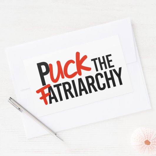 Puck de Fatriarchy Rechthoekige Sticker (Envelop)