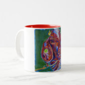 Puck, de geit tweekleurige koffiemok (Voorkant links)