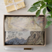 “Puck en een fee” Aquarel van Arthur Rackham Tissuepapier (Geschenk)
