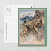 Puck en een fee briefkaart (Voorkant / Achterkant)