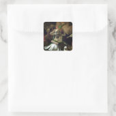 Puck en Fairies (details) Vierkante Sticker (Tas)