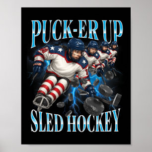 Puck-er om Sled Hockey Vrouwen- en Meisjesteam Spo Poster