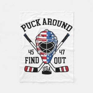 Puck Er Rondneuzen En Uitvinden Grappig Hockey Fleece Deken