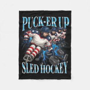 Puck-er Up Sledhockey Vrouwen- en Meisjesteam Spor Fleece Deken