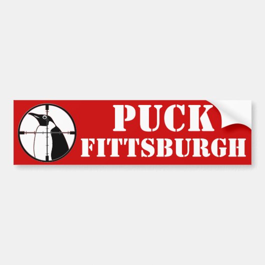 Puck Fittsburgh Bumpersticker (Voorkant)