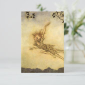 "Puck Flew Through the Air" door Arthur Rackham Bedankkaart (Staand voorkant)