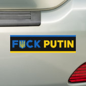 Puck futin anti Poetin Oekraïense vlag Bumpersticker (Op auto)