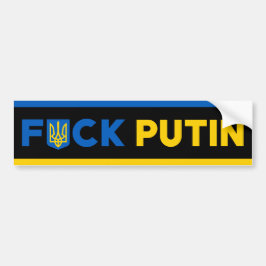 Puck futin anti Poetin Oekraïense vlag Bumpersticker