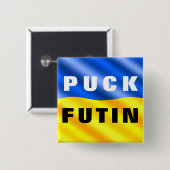 Puck Futin Button - geen oorlog - vrijheid voor Oe (Voorkant /achterkant)