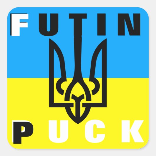 Puck Futin - Freedom Ukraine Vrede Oekraïense vlag Vierkante Sticker (Voorkant)