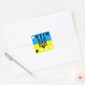 Puck Futin - Freedom Ukraine Vrede Oekraïense vlag Vierkante Sticker (Envelop)