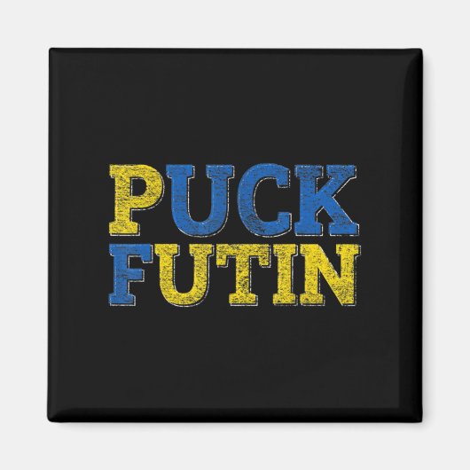 PUCK FUTIN I stand with Ukraine Magneet (Voorkant)