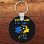 Puck Futin Ik sta achter Oekraine Sleutelhanger (Voorkant)