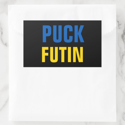 Puck Futin Rechthoekige Sticker (Tas)