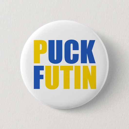 "PUCK FUTIN" RONDE BUTTON 5,7 CM (Voorkant)