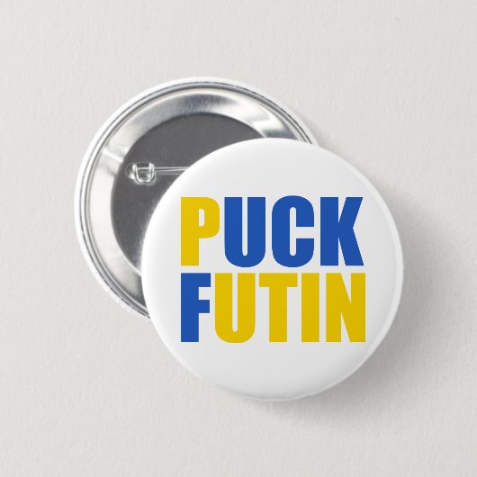 "PUCK FUTIN" RONDE BUTTON 5,7 CM (Voorkant /achterkant)