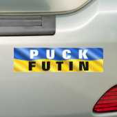 Puck Futin Sticker Oekraïense vlag steunt Oekraïne (Op auto)