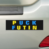 Puck Futin Sticker Oekraïense vlag steunt Oekraïne (Op auto)