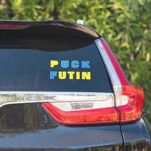 Puck Futin Sticker Oekraïense vlag steunt Oekraïne