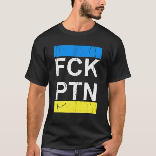 Puck Futin Ukraine Flag Support Oekraïne T-shirt (Voorkant)