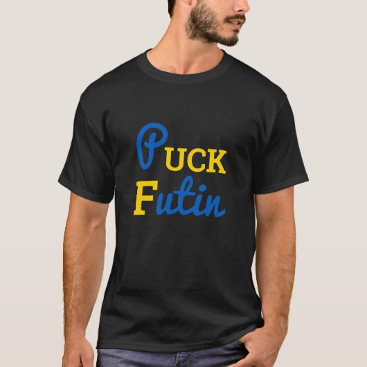 Puck Futin Ukraine ondersteunt het Oekraïense patr T-shirt (Voorkant)