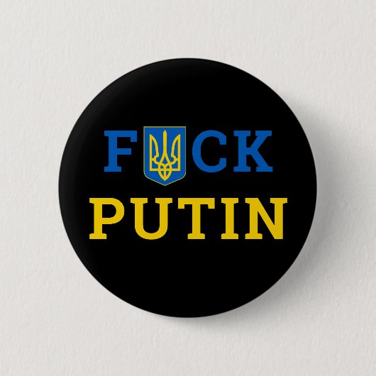 Puck Futin Ukraine steunt Oekraïense Button (Voorkant)