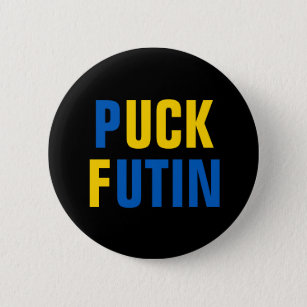 Puck Futin Ukraine steunt Oekraïne Ronde Button 5,7 Cm