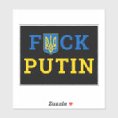 Puck Futin Ukraine steunt Oekraïne Sticker (Vel)