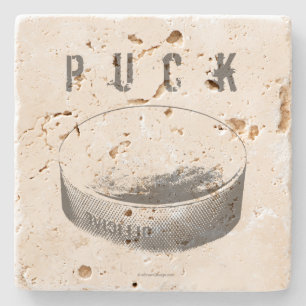 PUCK (Hockey) Stenen Onderzetter