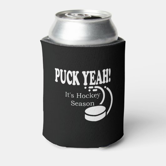 Puck Ja, het is Hockey Sason Blikjeskoeler (Blikje Achterkant)