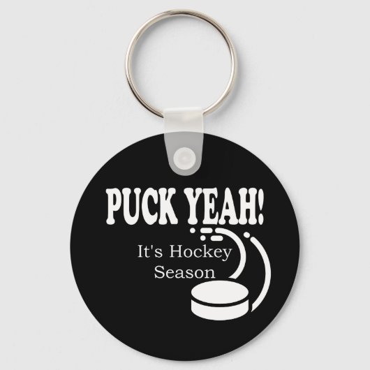 Puck Ja, het is Hockey Sason Sleutelhanger (Voorkant)