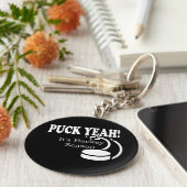 Puck Ja, het is Hockey Sason Sleutelhanger (Zijkant)