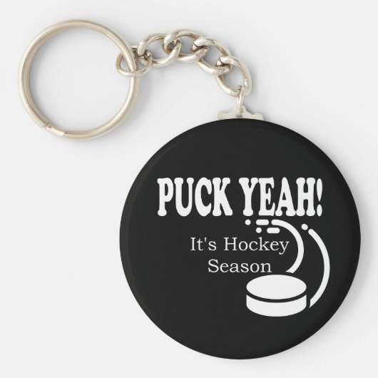Puck Ja, het is Hockey Sason Sleutelhanger (Voorkant)