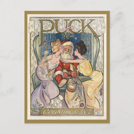 Puck Kerstmis 1902 Briefkaart (Voorkant)