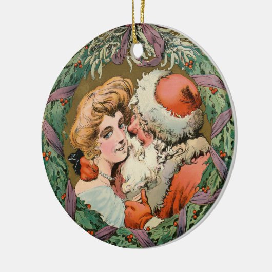Puck Kerstmis 1905 Keramisch Ornament (Links)