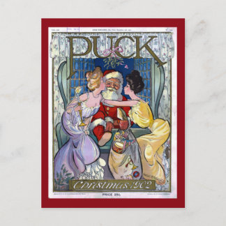 Puck Magazine Hoesje Kerst 1902 Feestdagenkaart