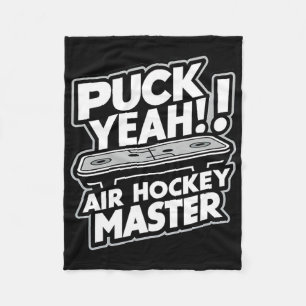 Puck Master Grappig Air-hockey Design Fleece Deken