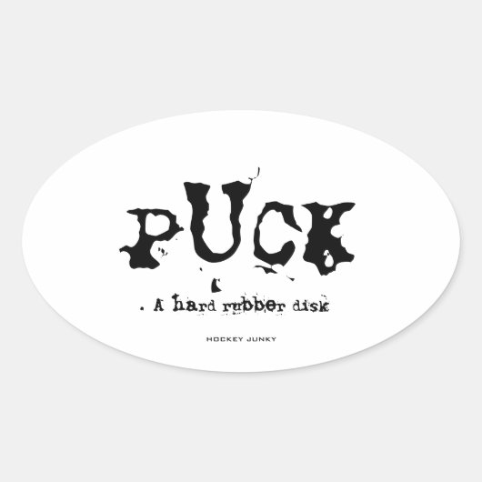 PUCK OVALE STICKER (Voorkant)
