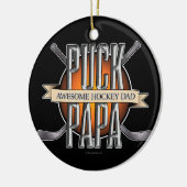 Puck Papa (Hockey Dad) Keramisch Ornament (Links)