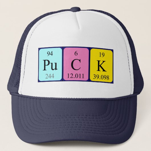 Puck periodieke lijstnaam pet (Voorkant)