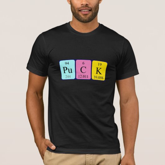 Puck periodieke lijstnaam shirt (Voorkant)