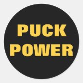 PUCK POWER RONDE STICKER (Voorkant)
