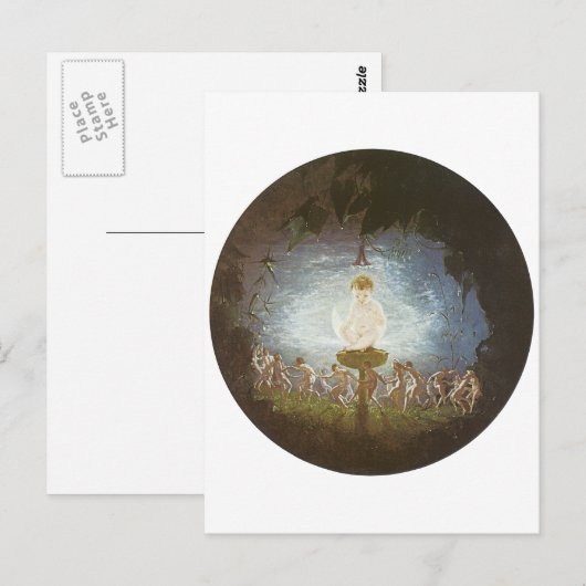 Puck Print van Richard Dadd Briefkaart (Voorkant / Achterkant)