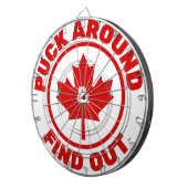 Puck rond en ontdek Canadian Maple Leaf Dartbord (Voorkant Rechts)