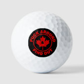 Puck rond en ontdek Canadian Maple Leaf Golfballen (Voorkant)